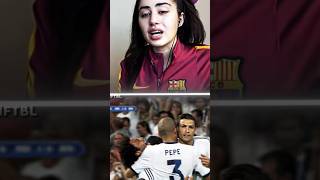 Barcelona girl reaction to Ronaldo skills 🥶 [upl. by Elmaleh]