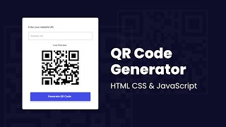 How To Make QR Code Generator Website Using HTML CSS And JavaScript [upl. by Oirotciv19]