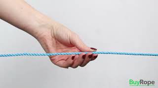 4mm Blue Polypropylene Rope Demo  BuyRope [upl. by Andrew]