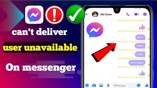 How to fix cant deliver user unavailable on messenger 2024  Messenger [upl. by Corina]