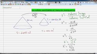 Secondaire 3 Québec  solides semblables et mesures manquantes [upl. by Ramsdell]