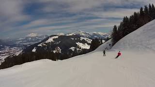 Skiwelt  Ellmau Piste 80 Hartkaiser Talabfahrt [upl. by Greenburg]