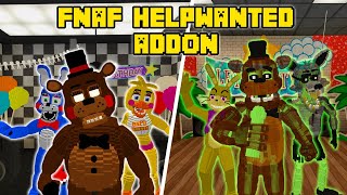 FNAF Help Wanted Addon in Minecraft PE  BE Addon Review PART 1 [upl. by Xantha]