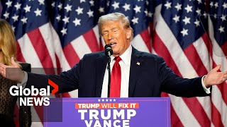 quotLook what happenedquot Trump proclaims victory in 2024 US election  FULL SPEECH [upl. by Jorgensen270]