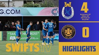 Extended Highlights  Dungannon Swifts 40 Carrick Rangers  28092024 [upl. by Alexine965]