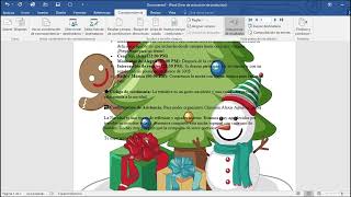 Tutorial de como hacer una tarjeta navideña en word [upl. by Alletneuq454]