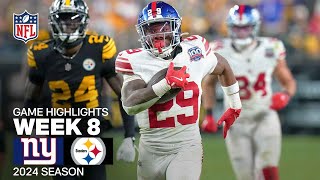 New York Giants vs Pittsburgh Steelers Game Highlights  NFL 2024 Season Week 8 [upl. by Atinit]