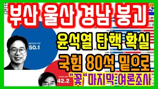 ￼quot여론조사 꽃quot 마지막 여론조사￼ 윤석열 ￼￼정권 패망에 화룡점정을 찍었다 부산 울산 경남 붕괴 ￼여론조사꽃 [upl. by Aisaim]