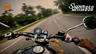 ROYAL ENFIELD SUPER METEOR 650 Pure Riding Sound  POV Motorcycling Meditation  ASMR  Headphones🎧 [upl. by Nivla809]