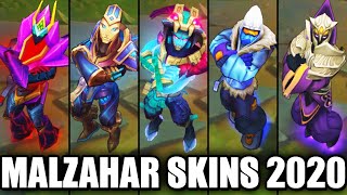 All Malzahar Skins Spotlight 2020 League of Legends [upl. by Remo]