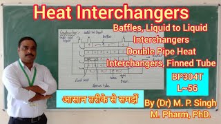 Heat Interchanger  Baffles  Liquid to Liquid  Double Pipe  Pharma Engineering  BP304T  L56 [upl. by Worth787]