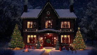 Christmas Tree 🎄 House Ambience with Winter Sounds  Christmas Ambiance amp Relaxing Night Snow Sound [upl. by Nawud341]