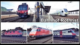 Zugsichtungen beim Bahnhof Rothrist Kanton Aargau Schweiz 2021 [upl. by Gilcrest]