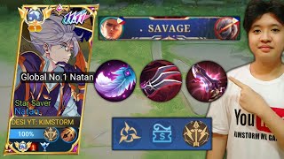 FINALLY REVEALED NATAN BEST BUILD AND EMBLEM Global Natan Tutorial🔥 [upl. by Munniks201]