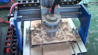 0404 CNC router demo MDF wood relief China CNC Router [upl. by Francklyn204]