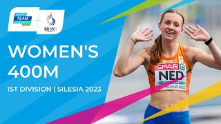 Femke Bol flies to Championship Record in 400m  Full Race Replay  Silesia 2023 [upl. by Bernarr927]