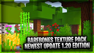 Minecraft Bedrock  BareBones Texture Pack With Free Download For 120 [upl. by Dmitri]