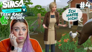 Sims 4 Landhaus Leben 4 Die Farm versinkt im Chaos 😢 Die Tiere hassen uns 🙈 Teen Rags to Riches [upl. by Nnaerb]