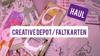 Haul FaltkartenCreative Depot haul diy basteln shopping [upl. by Hubbard]