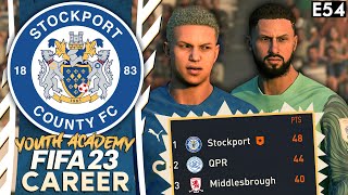 TOP OF THE LEAGUE  FIFA 23 YOUTH ACADEMY CAREER MODE  STOCKPORT EP 54 [upl. by Gnil]