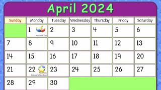 Starfall Calendar April 22 2024 [upl. by Neliak]