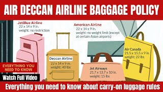 Air Deccan Airline Baggage Policy [upl. by Eirak]