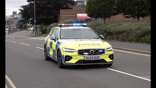 Hertfordshire Police  2020 Volvo V60  Area Car  Responding [upl. by Girardi]