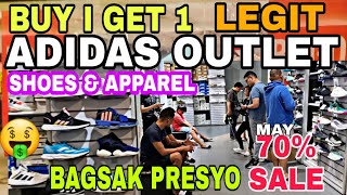 ADIDAS OUTLET LEGIT DI PAPATALO BUY 1 GET 1 at 70 PA SULIT SUBRAADIDAS MARIKINA RIVERBANK [upl. by Otina]