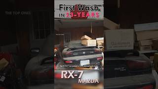 Barn Find FD RX 7 Gets First Wash in 23 Years  8800 Miles  Satisfying Restoration [upl. by Arotak152]