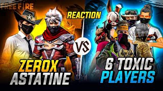 Astatine ff🇧🇩Zerox ff🇳🇵vs 6 pro player🔥আমার দেখা সবথেকে ভয়ানক কাস্টম👽 Reaction on astatineyoutube [upl. by Nomra]