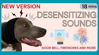 2023 DESENSITIZE YOUR DOG Sound Triggers Doorbell Thunder Fireworks Barking Vacuum [upl. by Nileuqaj627]