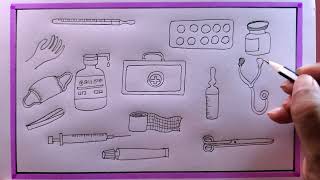 how to draw first aid box step by step [upl. by Lally]