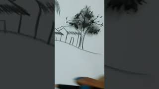 Easy Scenery Drawing for Beginners  StepbyStep Tutorial shorts drawing easydrawing [upl. by Nelav]