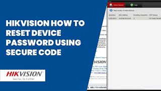 Hikvision how to reset device password using the secure code method [upl. by Boigie74]