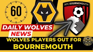 Wolves Players Missing for Bournemouth 🤕 WOLVES NEWS [upl. by Sergius]