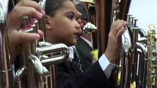 Hino 375 CCB 1º Ensaio Vinicius 8 anos Tocando Bombardino [upl. by Isadore766]