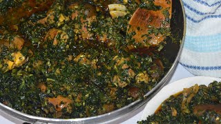 NIGERIAN VEGETABLE SOUP THE ONLY VEGETABLE SOUP RECIPE YOU NEED UGU AND WATER LEAF EDIKANG IKONG [upl. by Broeder]