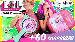 ¡Nuevas LOL BIGGER Surprise 🎉 MALETIN GIGANTE con 60 SORPRESAS y PELUCAS para las muñecas 👛 [upl. by Ymmik185]