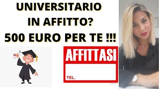 730  BONUS AFFITTO STUDENTI UNIVERSITARI [upl. by Nosde]