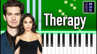 Andrew Garfield Vanessa Hudgens  Therapy  tick tickBOOM  Piano Tutorial [upl. by Rivkah]