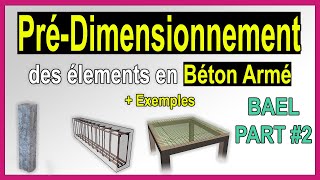 Pré dimensionnement des éléments en Béton Armé [upl. by Swithbart]