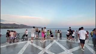 Nerja Spain Balcony of Europe at sunset [upl. by Heyman]