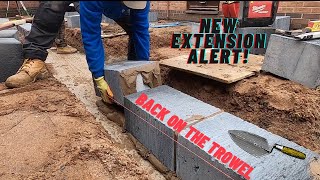 Bricklaying Laying trench blocks [upl. by Dorahs]