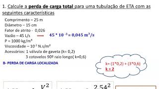 Resolução de exercícios  Hidráulica e Hidrometria [upl. by Beebe412]
