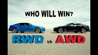 AWD versus RWD  Kia Stinger GT at the Race Track [upl. by Bautista183]