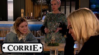 Abi Torments Kelly in the Bistro  Coronation Street [upl. by Llemmart]