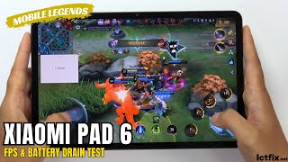 Xiaomi Pad 6 Mobile Legends Gaming test  Snapdragon 870 144Hz display [upl. by Charyl]