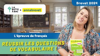 Réussir les questions de vocabulaire  Brevet de Français 2025 avec Hatier et La Boîte à Bac [upl. by Colet]