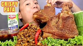 CRISPY PATA AT BOPIS MUKBANG  Crispy Mukbang  Pork Mukbang  Mukbang  Mukbanger  Asmr  Eating [upl. by Oaht]