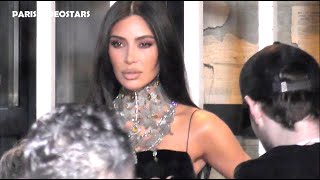 Kim Kardashian with Kris Jenner  Paris Fashion Week 25 january 2024 show Margiela by John Galliano [upl. by Ahsirkal639]